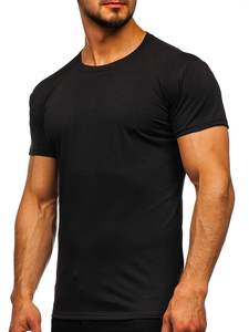 T-Shirt de gymnastique pour hommes de haute qualité nouveau Style velours noir respirant à la mode impression bouffante personnalisé OEM WS vente internationale - Product Image 5