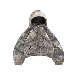 Sudadera con capucha de camuflaje para hombre cómoda directa de fábrica para estampado digital de invierno - Product Image 3