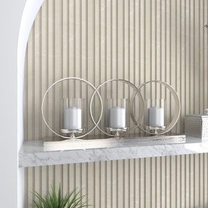 Miroir applique murale or moderne décoratif bougeoir luxe décoration de la maison amovible verre cylindre noël écologique - Product Image 3