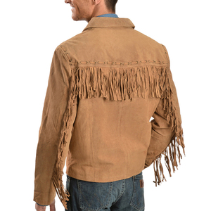Veste classique à franges en cowboy Vêtements d'extérieur en cuir de style rodéo - Product Image 3