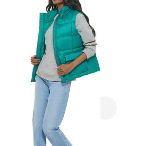 Veste d'hiver sans manches en peluche Logo personnalisé Imperméable Bulle brillante Gilets pour femmes de haute qualité - Product Image 4
