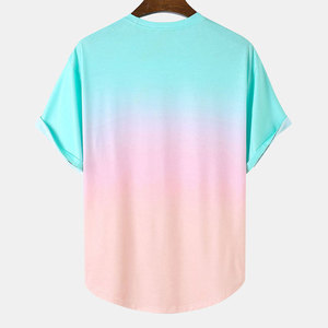 ออกแบบโลโก้ตามสั่ง เสื้อยืดผู้ชายผ้าฝ้าย 100% ระบายอากาศได้ดี เป็นมิตรกับสิ่งแวดล้อม บริการ OEM แขนสั้นสำหรับฤดูร้อน ขายออนไลน์ - Product Image 2