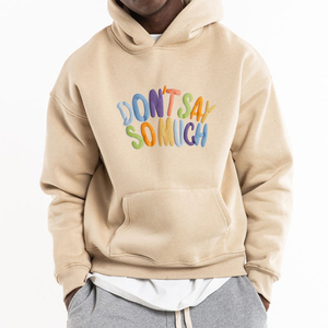 Vente en gros de sweats à capuche surdimensionnés pour hommes, impression numérique personnalisée, logo personnalisé, couleur unie, polaire 100% polyester - Product Image 1