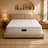 Kasur Mewah Modern Putih Berlapis dengan Kain Jacquard Bernapas, Kekakuan Sedang, Tebal 30cm untuk Penggunaan di Kamar Tidur