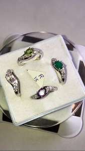 Bague en argent sterling 925 naturel pour femme avec pierres précieuses naturelles de différents modèles et styles, parfaite pour toutes les occasions - Product Image 5