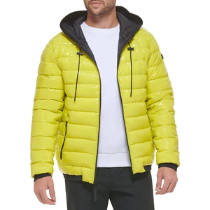Venta al por mayor mejor Casual con capucha Super brillante Puffer chaqueta para hombres Stand Collar High Street Style ropa de invierno para la calle al aire libre - Product Image 2
