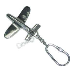 Porte-clés en métal brillant en forme d'avion, promotionnels et de collection, à prix abordable - Product Image 2