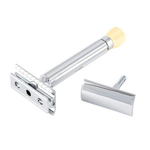 Maquinilla de Afeitar de Seguridad Kaamir Instruments Premium para Hombre, Mango de Acero Inoxidable, Cuchilla Única de Acero Inoxidable para Cara y Cuerpo - Product Image 3