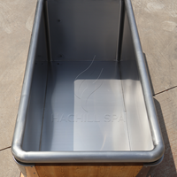Bain froid direct usine pour immersion froide, bain de glace nordique pour jardin, en bois carbonisé et acier inoxydable 304, avec refroidisseur
