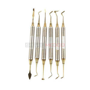 ชุดเครื่องมืออุดฟันเรซินคอมโพสิต6ชิ้นพร้อมหัวชุบไทเทเนียมเครื่องมือทันตกรรมสแตนเลส - Product Image 1