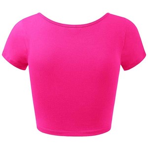 Top corto para mujer, transpirable, cómodo, antiarrugas, a precio asequible, últimos diseños, superventas, Top corto de tendencia para mujer - Product Image 5