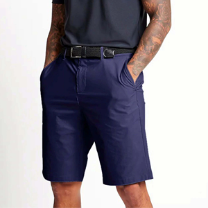 กางเกงขาสั้นกอล์ฟผู้ชายขาสั้นแบบลำลองมีซิปดีไซน์คลาสสิกกางเกงขาสั้นเล่นกอล์ฟยาวถึงเข่า - Product Image 4