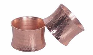 ANNEAU DE SERVIETTE MARTELLÉ EN CUIVRE APPAREIL DE FÊTE TABLE ANNEAU DE TISSU DE SERVIETTE DÉCORATIF - Product Image 2