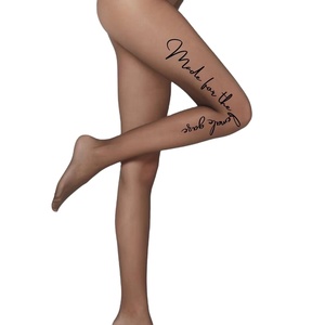 Tùy Chỉnh Cao Eo Vớ Thương Hiệu Logo Thiết Kế Thư In Lưới Vớ Thời Trang Fishnet Vớ Sang Trọng Phụ Nữ Dệt Kim Pantyhose - Product Image 1