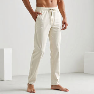 Verano Fitness Wear pantalón hombres alto cordón pantalón hombres 100% algodón Jogging Streetwear pantalones hombres - Product Image 6