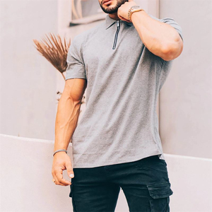 Polos informales de talla grande con diseño personalizado para hombre, polos de algodón de talla grande de tela cómodos hechos en fábrica - Product Image 6