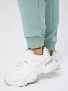 Ensemble de survêtement en tricot vert clair de haute qualité pour femmes veste zippée à capuche et pantalon de survêtement tenue de détente sportive décontractée - Product Image 5