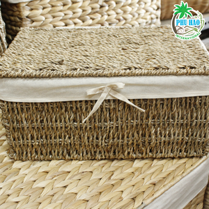 Produit le plus vendu Panier en jacinthe d'eau durable pour la décoration intérieure et le stockage des aliments - Product Image 3