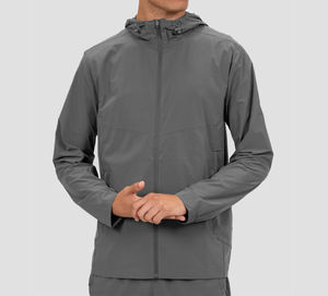 ชุดกีฬากันลมไนลอนแถบสะท้อนแสงสำหรับยิมชุดวอร์มสำหรับทุกเพศ - Product Image 6