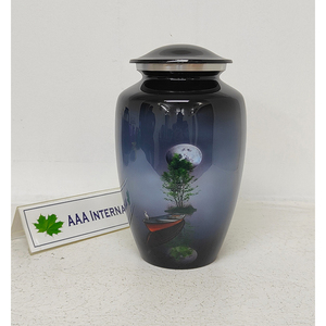 El mejor precio de mercado, calidad superior, origen indio, estilo americano, diseño de lujo, urnas de recuerdo de cremación para adultos de aluminio a la venta - Product Image 1