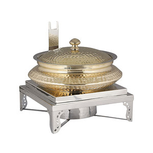 Luxurious Stainless Steel Food Warmer Chafing Dish Nickel Plated Finished Catering Service Equipment Hot Food <b>Server</b> Dish - Product Image 6