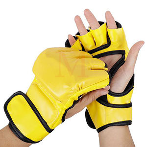 Guantes de MMA de Cuero Genuino para Entrenamiento de Artes Marciales, Guantes de Cuero Vacuno para Dedos - Product Image 4