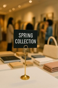 Tarjetero dorado moderno, organizador elegante para uso en oficina, etiquetas de nombre de fiesta o configuración de mesa de regalo - Product Image 2