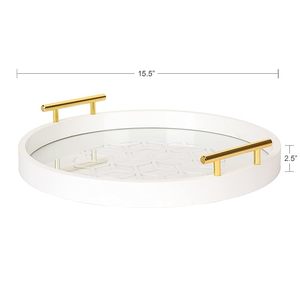 ถาดเสิร์ฟอะคริลิกใสลายดอกไม้แบบกำหนดเอง พร้อมหูจับ ถาดชาเพอร์สเป็กซ์ ถาดกาแฟลูไซต์ สำหรับจัดระเบียบบนโต๊ะกาแฟ ใช้ได้ทั้งที่บ้านและโรงแรม - Product Image 6