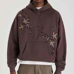 Jersey con capucha de manga larga para hombre, tejido polar de algodón 100%, estilo informal cómodo, suministro de logotipo personalizado OEM ODM - Product Image 6