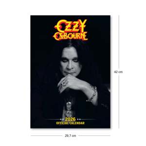 Calendario de Escritorio Ozzy Osbourne 2026, Planificador de Mesa de Madera y Papel con Pantalla de Adviento, Calendario Impreso - Product Image 3