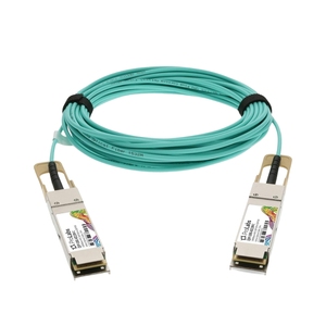 QSFP-100G-AOC10M สายเคเบิลออปติคอลแบบแอคทีฟ 100G QSFP28 ความยาว 10 เมตร สำหรับศูนย์ข้อมูลความเร็วสูง - Product Image 1