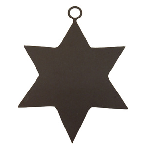 Juego de 3 estrellas colgantes de hierro medianas decoración de pared chapada en óxido para árbol de Navidad hecho a mano en Material metálico a granel - Product Image 1