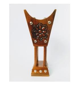 Brûleur d'encens en bois avec incrustation d'os arabe pour cadeau de ramadan arabe avec brûleur Bakhoor fait à la main au design de luxe. - Product Image 5