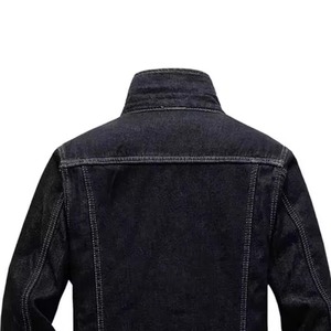 Veste en jean matelassée décontractée pour homme FASPAR Sports, style streetwear, doublure en coton 300g, écologique, à capuche, fermeture éclair, logo frontal, chaude - Product Image 3