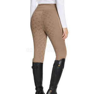 Culotte d'équitation légère pour femmes de haute qualité Pantalon à siège intégral en nylon durable avec panneaux en maille respirante - Product Image 2