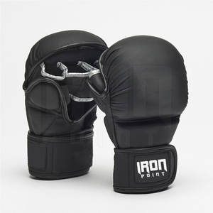 Gants MMA en cuir de haute qualité compétition d'entraînement de combat de marque tissu en cuir gants de boxe pour jeunes - Product Image 2