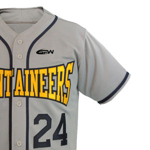 Camisetas de Béisbol Unisex de Talla Grande, Uniformes Deportivos Personalizados con Botones y Logotipo Frontal, Estilo Hip Hop - Product Image 2