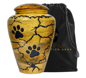 Handcrafted Wooden Cremation <b>Urns</b> Customized cat paw engraving Cremation <b>Urns</b> <b>Large</b> (220 cu in) & Keepsake (3 cu in) - Product Image 1