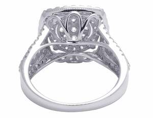 Lujo de alta calidad de compromiso S925 plata esterlina con moissanita redonda anillo de diamante completamente helado para mujer - Product Image 5