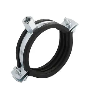 Heavy Duty Rubber Lined Hose Clamp Galvanized Steel Hinged Clamp Rubber Lined Split Clamp