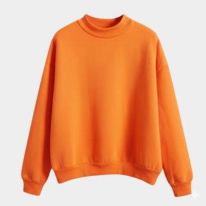 Sweat-shirt à col montant imprimé oversize pour femmes, décontracté, coupe ample, manches longues, pull confortable en tricot, haut de printemps, cristal - Product Image 1