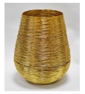 Trends Home Decorative Metal Table Vase Set of 2 Different Shaped <b>Candle</b> <b>Holders</b> <b>Lanterns</b> & <b>Candle</b> <b>Jars</b> for Home Decor - Product Image 6