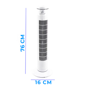 76cm Electric Tower Fan with 3 Speeds and 90 Degree Rotation <b>Remote</b> Control US <b>Plug</b> for Hotel Air Cooling Box Installation - Product Image 4