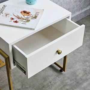 SOVI Modern Design Bedside Cabinet Made of Rubber Wood with Iron Legs TDG68043 - Product Image 6