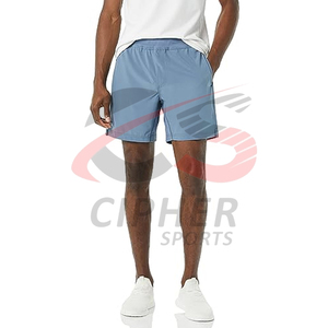 Pantalones cortos de gimnasio para correr con logotipo personalizado, entrenamiento de sudor, entrenamiento, Fitness, deportes atléticos, poliéster, pantalones cortos de gimnasio informales para hombre - Product Image 5