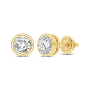 Timeless Round Cut Diamond Solitaire <b>Stud</b> <b>Earrings</b> 0.50 Ct Lab Grown Diamond In 14K Solid Gold Wedding Anniversary Gift - Product Image 3