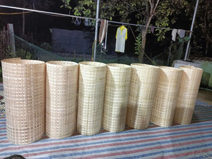 Hoja de cinta de bambú tejida a mano ecológica natural para decoración de paneles de muebles de Vietnam proveedor de fabricante confiable - Product Image 5