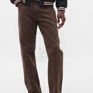 Jeans pour hommes avec poches et fermeture éclair, nouveau design, coupe droite et ample - Product Image 4