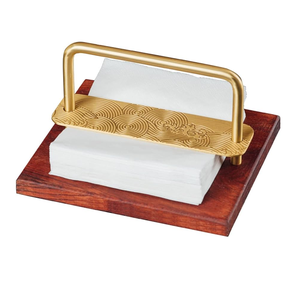 Soporte para pañuelos de latón de excelente calidad Base de madera Artesanía cuadrada Diseño de lujo Diseño popular hecho a mano moderno - Product Image 1