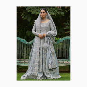 Recepción Lehenga Choli vestido para novia paquistaní nupcial pesado Lehenga personalizar vestido asiático novia boda día vestido 2024 - Product Image 3